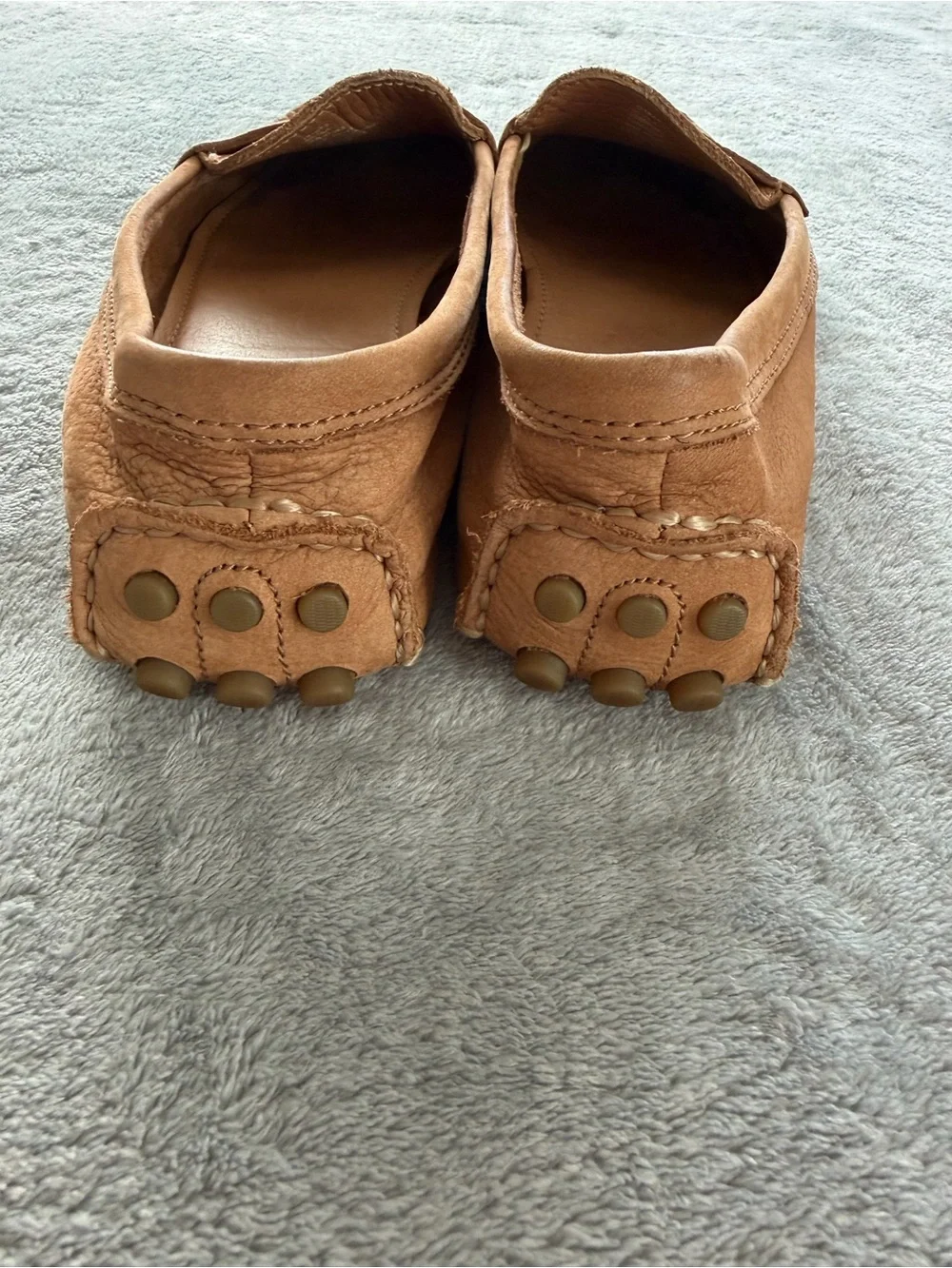 Coach Tan Leather Penny Driver Loafers